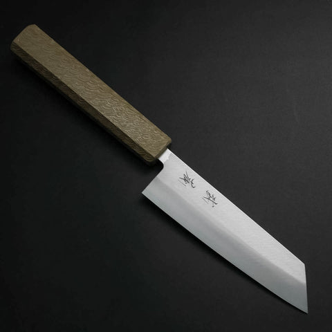 Kiritsuke Petty VG-10 Poli Manche Urushi Blanc 125mm-[Musashi]-[Couteaux de cuisine japonais]