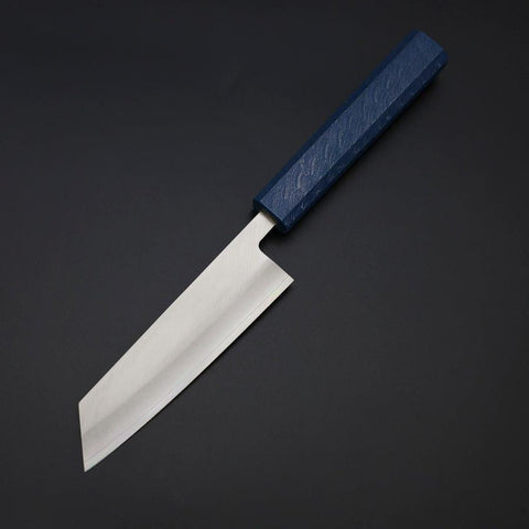 Kiritsuke Petty VG-10 Poli Manche Urushi Bleu 125mm-[Musashi]-[Couteaux de cuisine japonais]