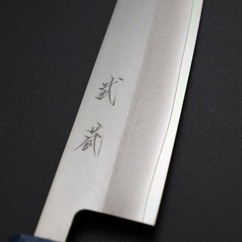 Kiritsuke Petty VG-10 Poli Manche Urushi Bleu 125mm-[Musashi]-[Couteaux de cuisine japonais]