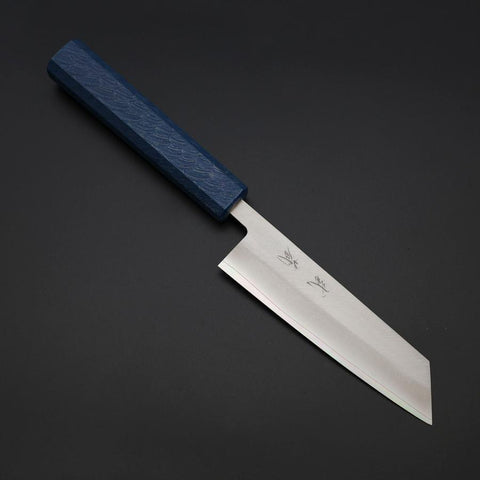 Kiritsuke Petty VG-10 Poli Manche Urushi Bleu 125mm-[Musashi]-[Couteaux de cuisine japonais]