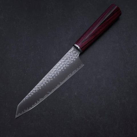 Kiritsuke Petty VG-10 Tsuchime Manche Occidental Rouge 150mm-[Musashi]-[Couteaux de cuisine japonais]