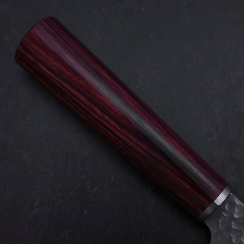 Kiritsuke Petty VG-10 Tsuchime Manche Occidental Rouge 150mm-[Musashi]-[Couteaux de cuisine japonais]