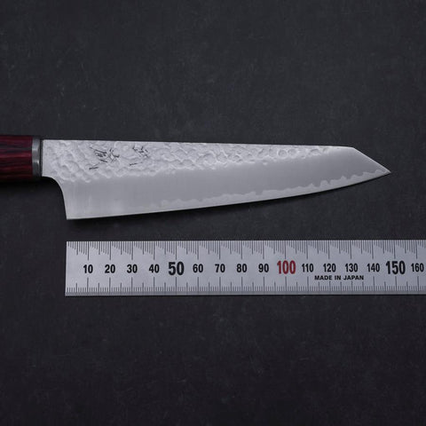 Kiritsuke Petty VG-10 Tsuchime Manche Occidental Rouge 150mm-[Musashi]-[Couteaux de cuisine japonais]