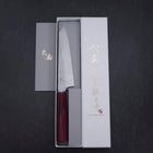 Kiritsuke Petty VG-10 Tsuchime Manche Occidental Rouge 150mm-[Musashi]-[Couteaux de cuisine japonais]