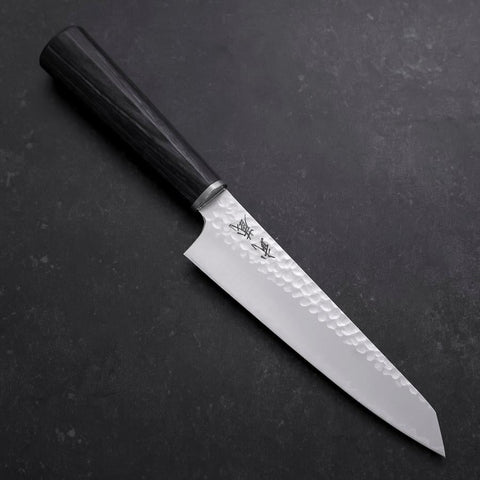 Kiritsuke Petty VG-10 Tsuchime Manche Oval Pourpre 150mm-[Musashi]-[Couteaux de cuisine japonais]