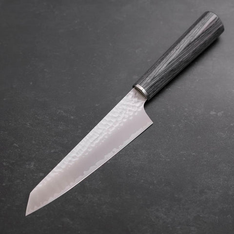 Kiritsuke Petty VG-10 Tsuchime Manche en Cerisier Anthracite 150mm-[Musashi]-[Couteaux de cuisine japonais]