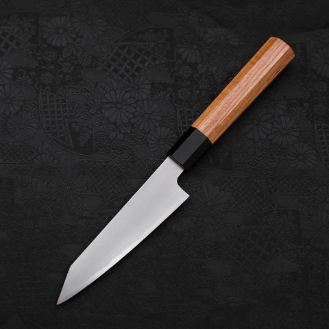 Kiritsuke Petty White Steel #2 Kasumi Manche en Buffle et Bois de Teck 120mm-[Musashi]-[Couteaux de cuisine japonais]