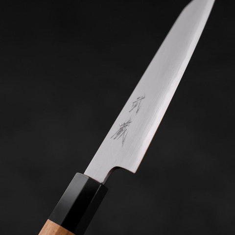 Kiritsuke Petty White Steel #2 Kasumi Manche en Buffle et Bois de Teck 120mm-[Musashi]-[Couteaux de cuisine japonais]
