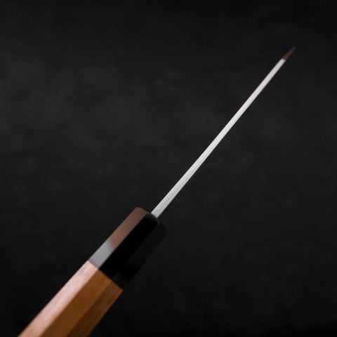 Kiritsuke Petty White Steel #2 Kasumi Manche en Buffle et Bois de Teck 120mm-[Musashi]-[Couteaux de cuisine japonais]