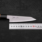 Kiritsuke Petty White Steel #2 Kasumi Manche en Buffle et Bois de Teck 120mm-[Musashi]-[Couteaux de cuisine japonais]