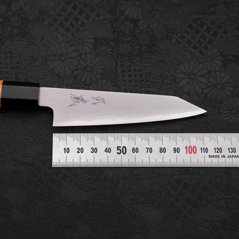 Kiritsuke Petty White Steel #2 Kasumi Manche en Buffle et Bois de Teck 120mm-[Musashi]-[Couteaux de cuisine japonais]