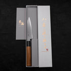 Kiritsuke Petty White Steel #2 Kasumi Manche en Buffle et Bois de Teck 120mm-[Musashi]-[Couteaux de cuisine japonais]