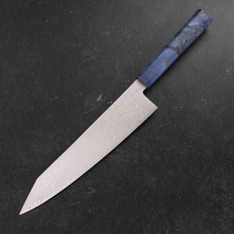 Kiritsuke SG-2 Nickel en Vagues Damas Manche en Érable Bleu 210mm-[Musashi]-[Couteaux de cuisine japonais]