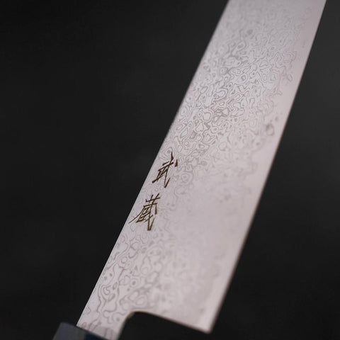 Kiritsuke SG-2 Nickel en Vagues Damas Manche en Érable Bleu 210mm-[Musashi]-[Couteaux de cuisine japonais]