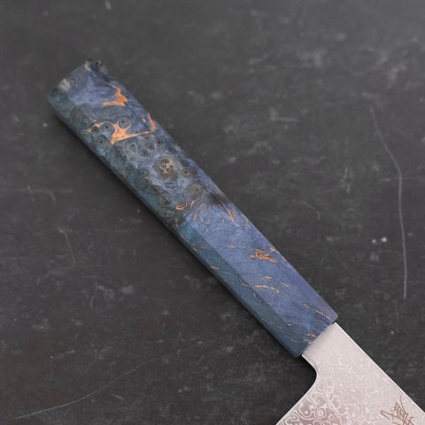 Kiritsuke SG-2 Nickel en Vagues Damas Manche en Érable Bleu 210mm-[Musashi]-[Couteaux de cuisine japonais]