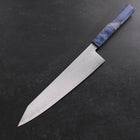 Kiritsuke SG-2 Nickel en Vagues Damas Manche en Érable Bleu 240mm-[Musashi]-[Couteaux de cuisine japonais]