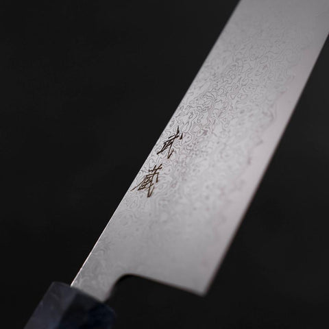 Kiritsuke SG-2 Nickel en Vagues Damas Manche en Érable Bleu 240mm-[Musashi]-[Couteaux de cuisine japonais]