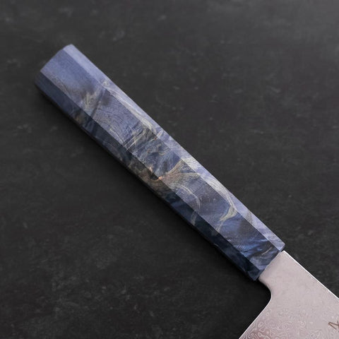 Kiritsuke SG-2 Nickel en Vagues Damas Manche en Érable Bleu 240mm-[Musashi]-[Couteaux de cuisine japonais]