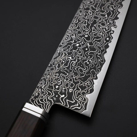 Kiritsuke SG-2 Nickel en Vagues Damas Noir Manche Occidental en Ébène 210mm-[Musashi]-[Couteaux de cuisine japonais]
