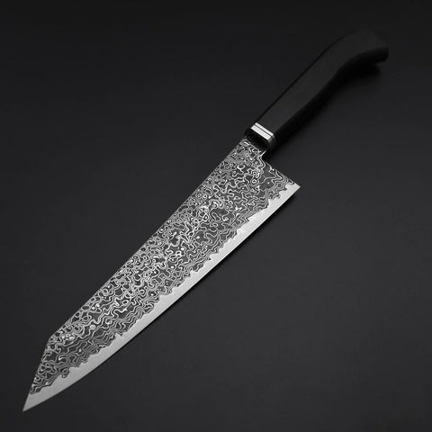 Kiritsuke SG-2 Nickel en Vagues Damas Noir Manche Occidental en Ébène 240mm-[Musashi]-[Couteaux de cuisine japonais]