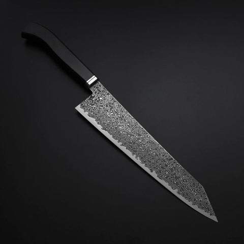 Kiritsuke SG-2 Nickel en Vagues Damas Noir Manche Occidental en Ébène 240mm-[Musashi]-[Couteaux de cuisine japonais]