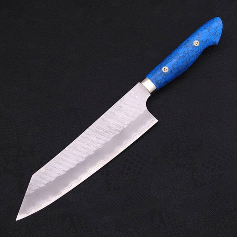 Kiritsuke SG-2 Tsuchime Manche en Turquoise Bleu 200mm-[Musashi]-[Couteaux de cuisine japonais]