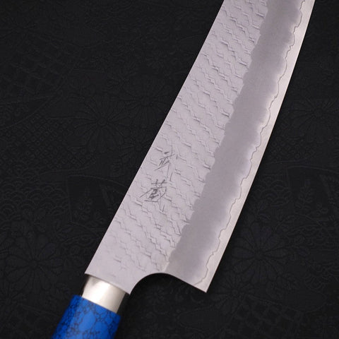 Kiritsuke SG-2 Tsuchime Manche en Turquoise Bleu 200mm-[Musashi]-[Couteaux de cuisine japonais]