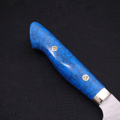 Kiritsuke SG-2 Tsuchime Manche en Turquoise Bleu 200mm-[Musashi]-[Couteaux de cuisine japonais]
