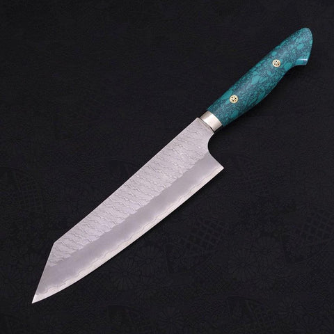 Kiritsuke SG-2 Tsuchime Manche en Turquoise Vert 200mm-[Musashi]-[Couteaux de cuisine japonais]