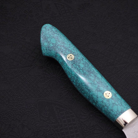 Kiritsuke SG-2 Tsuchime Manche en Turquoise Vert 200mm-[Musashi]-[Couteaux de cuisine japonais]
