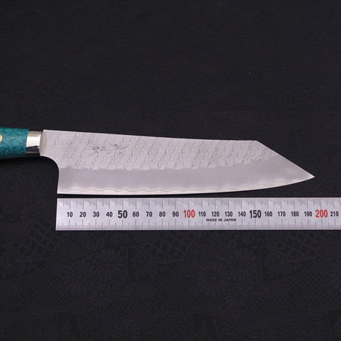 Kiritsuke SG-2 Tsuchime Manche en Turquoise Vert 200mm-[Musashi]-[Couteaux de cuisine japonais]