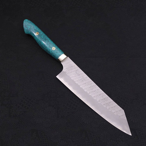 Kiritsuke SG-2 Tsuchime Manche en Turquoise Vert 200mm-[Musashi]-[Couteaux de cuisine japonais]