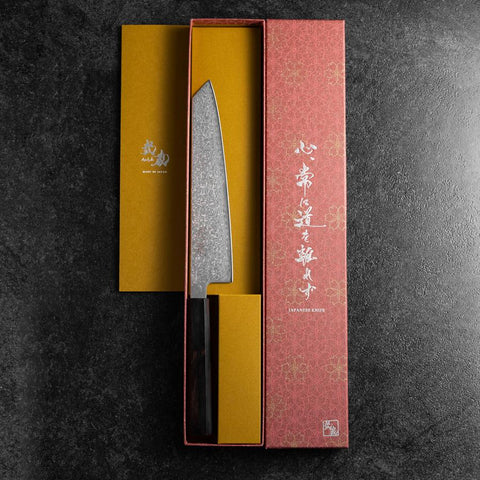 Kiritsuke SLD Damas Noir Manche en Ébène 205mm-[Musashi]-[Couteaux de cuisine japonais]