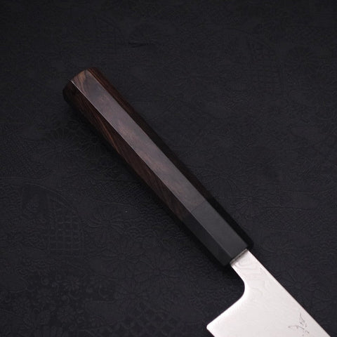 Kiritsuke SLD Nickel en Vagues Damas Manche en Buffle et Ébène 210mm-[Musashi]-[Couteaux de cuisine japonais]