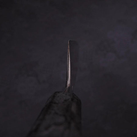 Kiritsuke Santoku Blue Steel #1 Suminagashi Manche en Ishime Noir 170mm-[Musashi]-[Couteaux de cuisine japonais]