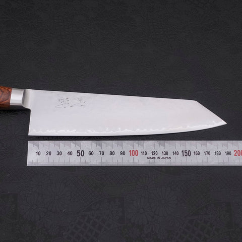 Kiritsuke Santoku VG-5 Tsuchime Manche Occidental Marron 190mm-[Musashi]-[Couteaux de cuisine japonais]