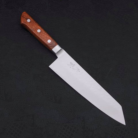 Kiritsuke Santoku VG-5 Tsuchime Manche Occidental Marron 190mm-[Musashi]-[Couteaux de cuisine japonais]