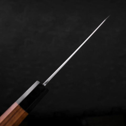 Kiritsuke Santoku White steel #2 Kasumi Manche en Buffle et Bois de Teck 180mm-[Musashi]-[Couteaux de cuisine japonais]
