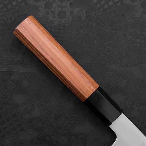 Kiritsuke Santoku White steel #2 Kasumi Manche en Buffle et Bois de Teck 180mm-[Musashi]-[Couteaux de cuisine japonais]