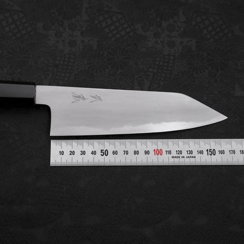 Kiritsuke Santoku White steel #2 Kasumi Manche en Buffle et Bois de Teck 180mm-[Musashi]-[Couteaux de cuisine japonais]
