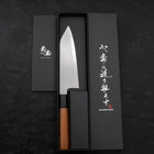 Kiritsuke Santoku White steel #2 Kasumi Manche en Buffle et Bois de Teck 180mm-[Musashi]-[Couteaux de cuisine japonais]