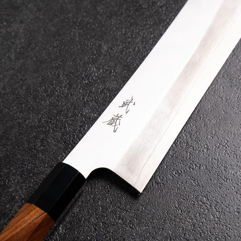 Kiritsuke Silver Steel #3 Kasumi Manche en Buffle et Bubinga 240mm-[Musashi]-[Couteaux de cuisine japonais]