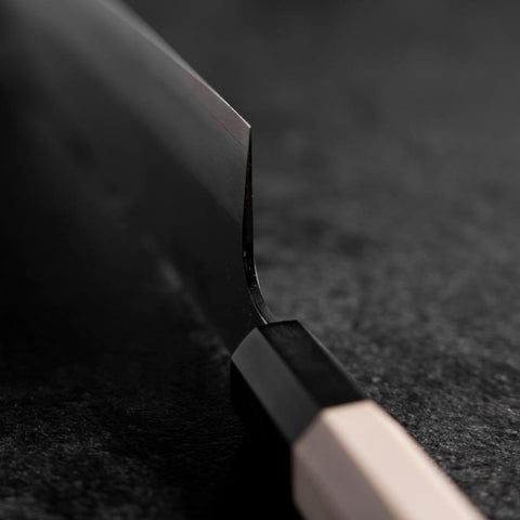 Kiritsuke Silver Steel #3 Kasumi Manche en Buffle et Magnolia 240mm-[Musashi]-[Couteaux de cuisine japonais]