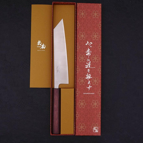 Kiritsuke Silver Steel #3 Poli Manche Urushi Pourpre 210mm-[Musashi]-[Couteaux de cuisine japonais]