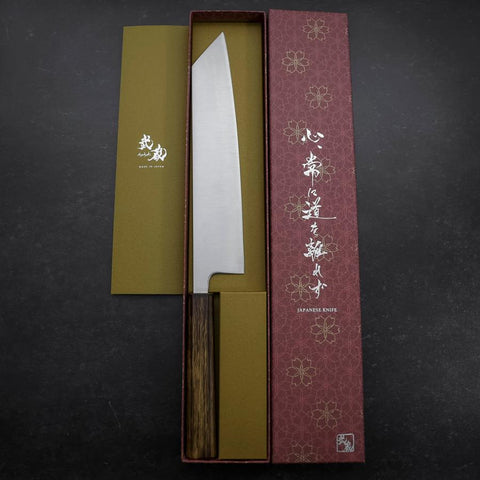 Kiritsuke Stainless Clad Blue Super Polished Sumi Urushi Handle 240mm-[Musashi]-[Couteaux de cuisine japonais]