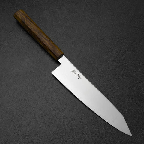 Kiritsuke VG-10 Damas Manche Bois de Bouleau Jaune 210mm-[Musashi]-[Couteaux de cuisine japonais]