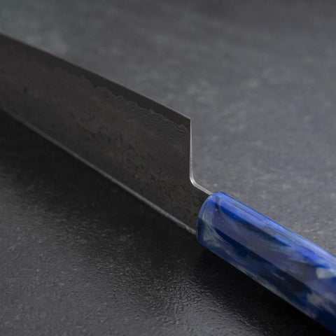 Kiritsuke VG-10 Damascus Ocean Blue Handle 210mm (8.3”)-[Musashi]-[Japanese-Kitchen-Knives]