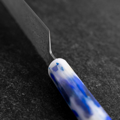 Kiritsuke VG-10 Damas Manche Océan Mix Bleu et Blanc 210mm-[Musashi]-[Couteaux de cuisine japonais]