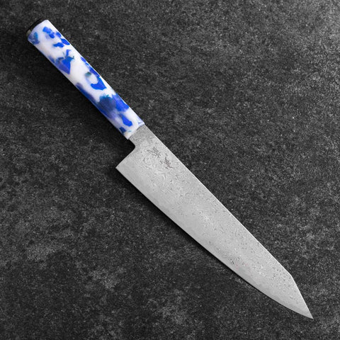 Kiritsuke VG-10 Damas Manche Océan Mix Bleu et Blanc 210mm-[Musashi]-[Couteaux de cuisine japonais]