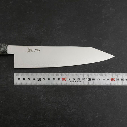 Kiritsuke VG-10 Damas Manche en Bois de Bouleau Gris 210mm-[Musashi]-[Couteaux de cuisine japonais]